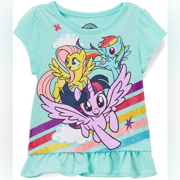 My Little Pony | Shirts & Tops | New My Little Pony Rainbow Ruffle Top ...